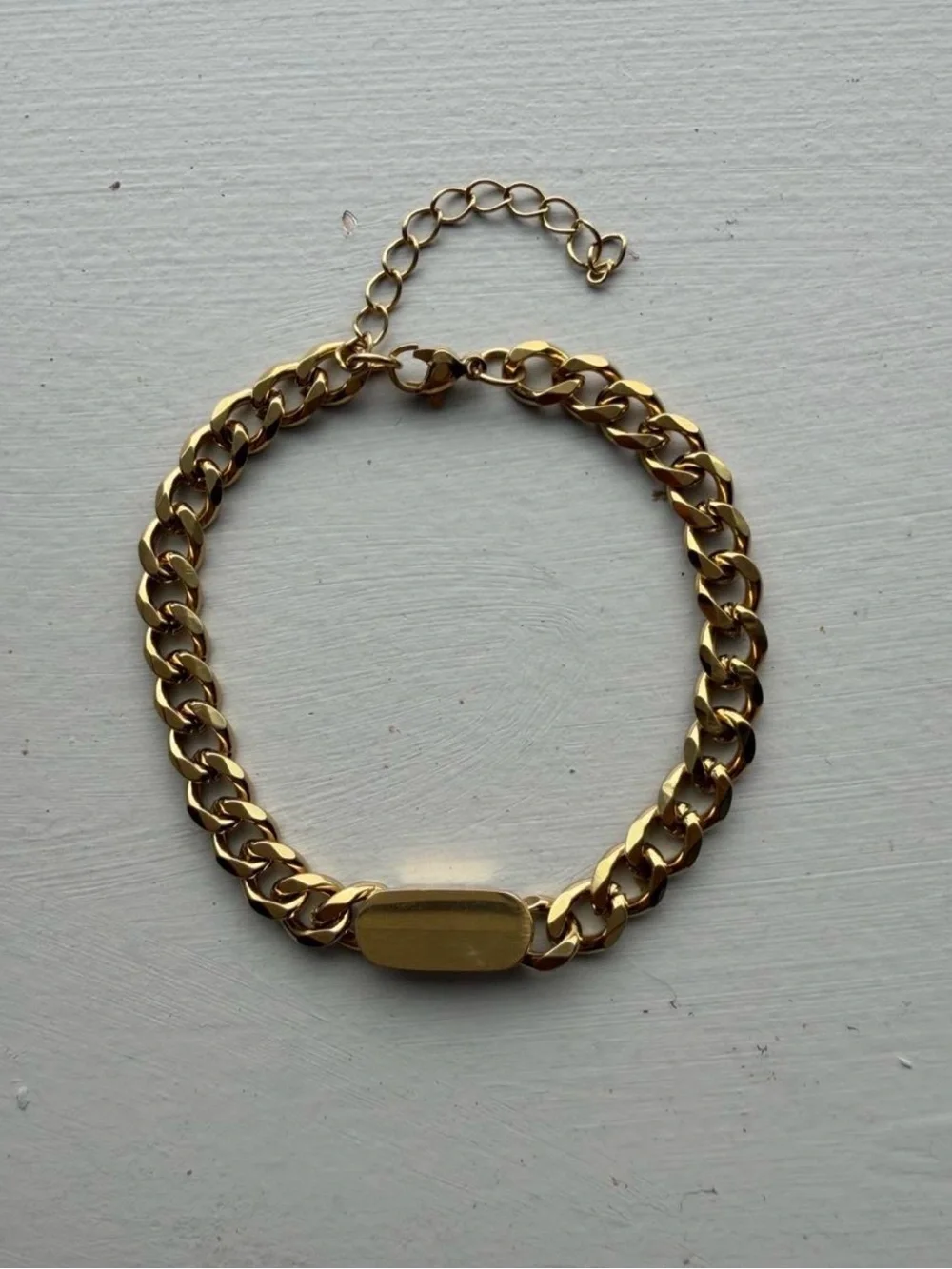 Men's Gold-Tone Cuban Link ID Bracelet